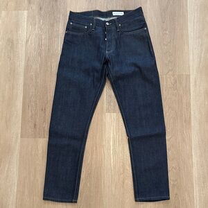 Gustin Men's Dark Blue Raw Selvedge Denim Jeans